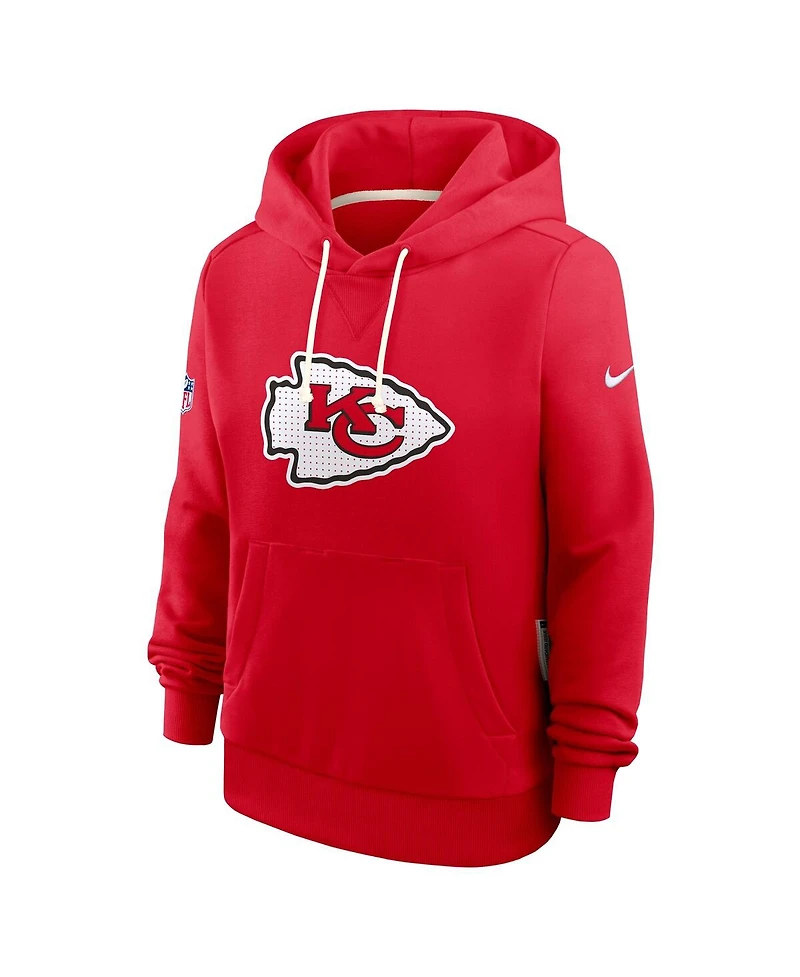 Nike Women's Red Kansas City Chiefs Sideline Standard Issue Initial Home Dri-fit Hoodie