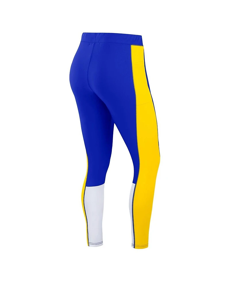 Wear by Erin Andrews Women's Royal/Gold Los Angeles Rams Color-Block Leggings