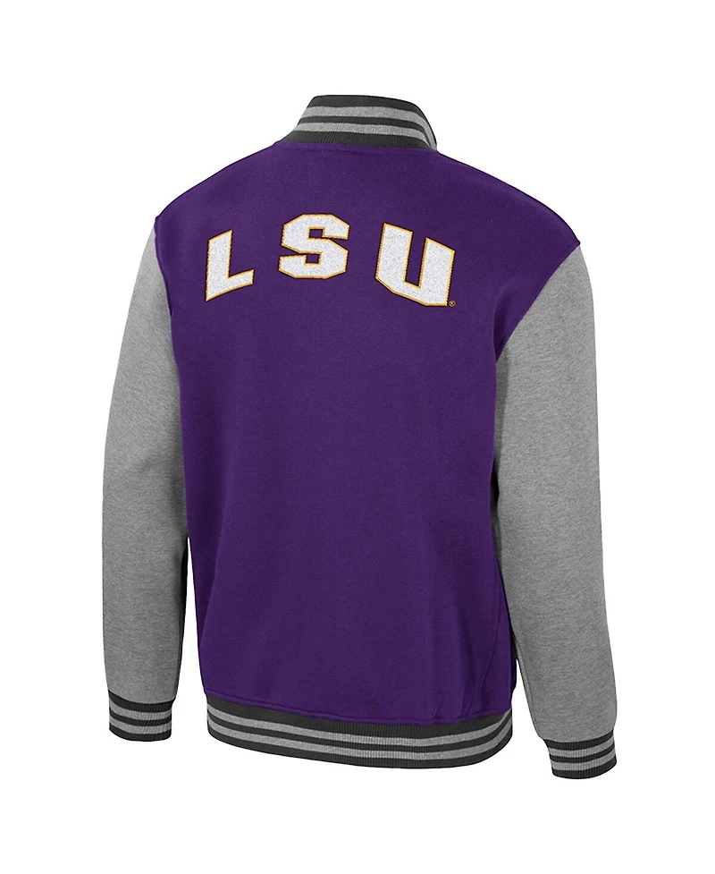 Colosseum Men's Purple Lsu Tigers Ambi-Turner Full-Zip Varsity Jacket