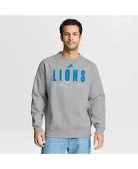 Fanatics Men's Heather Gray Detroit Lions Direct Handoff Legacy Pullover Sweatshirt