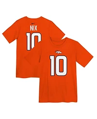 Nike Preschool Bo Nix Orange Denver Broncos Player Name Number T-Shirt