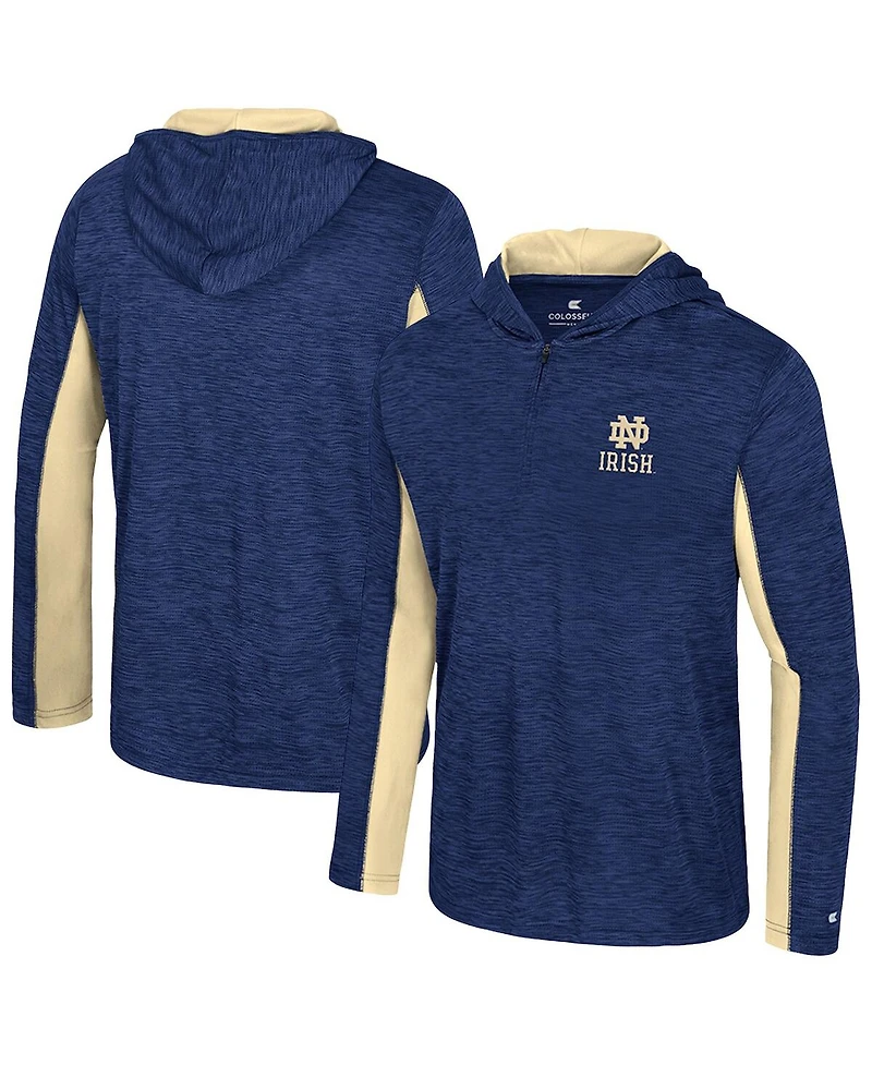 Colosseum Men's Navy Notre Dame Fighting Irish Always Sunny Quarter-Zip Hoodie