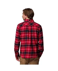 Columbia Men's Red Georgia Bulldogs Omni-Wick Flannel Long Sleeve Button-Up Shirt