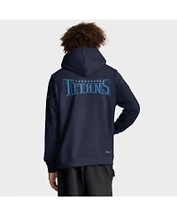 Nike Men's Navy Tennessee Titans Sideline Standard Issue Initial Home Dri-fit Hoodie