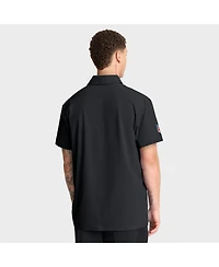 Nike Men's Black Carolina Panthers Sideline Woven Dri-fit Polo Shirt