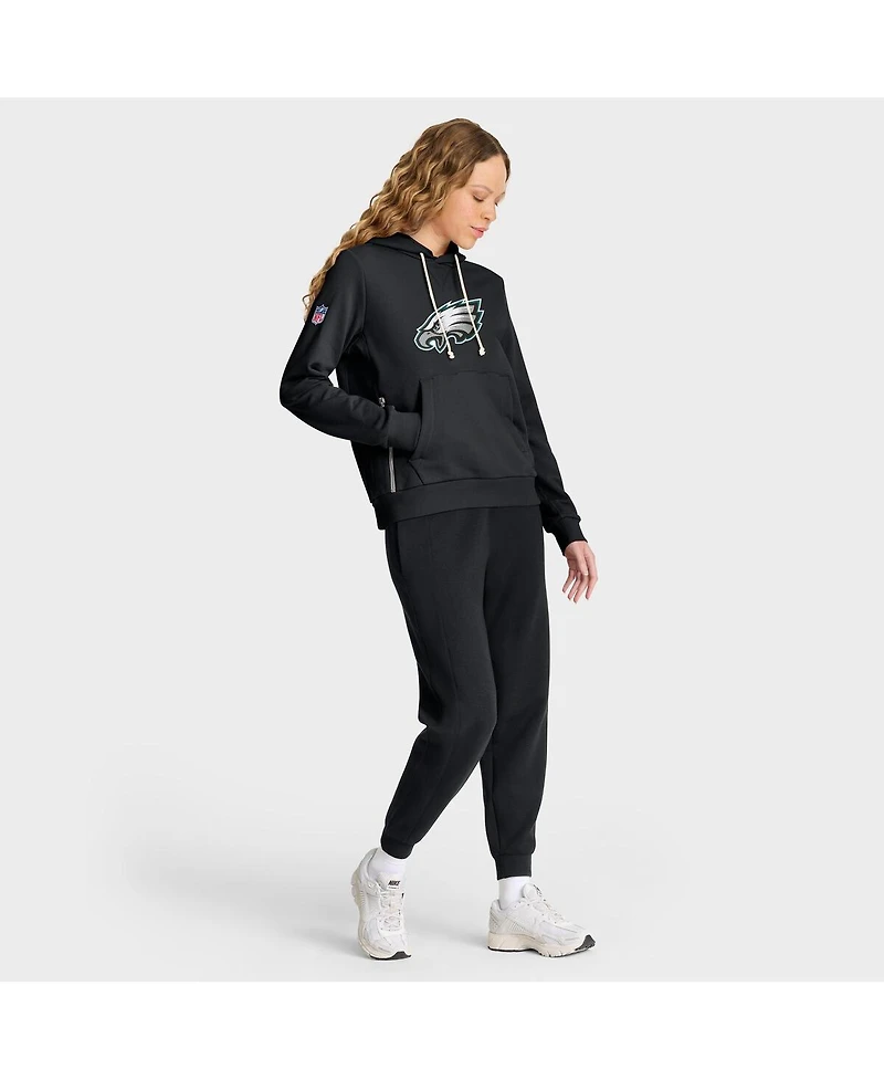 Nike Women's Black Philadelphia Eagles Sideline Standard Issue Initial Home Dri-fit Hoodie