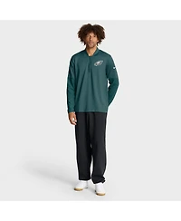 Nike Men's Green Philadelphia Eagles Sideline Dri-fit Half-Zip Pullover Hoodie