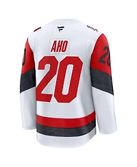 Fanatics Men's Sebastian Aho White Carolina Hurricanes Away Premium Jersey