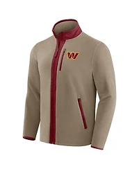 Nfl x Darius Rucker Collection by Fanatics Men's Tan Washington Commanders Heavyweight Polar Fleece Full-Zip Jacket