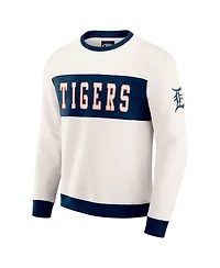 Darius Rucker Collection by Fanatics Men's Cream Detroit Tigers Color block Crewneck Sweatshirt