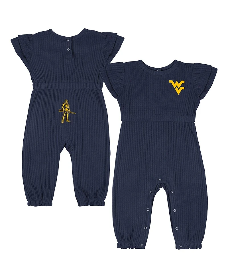 Colosseum Baby Boys and Girls Navy Illinois Fighting Illini Beautopia Waffle Knit Romper