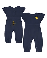 Colosseum Baby Boys and Girls Navy Illinois Fighting Illini Beautopia Waffle Knit Romper