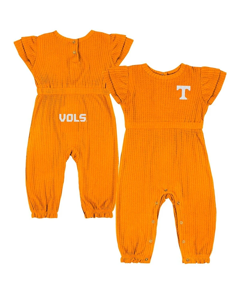Colosseum Baby Boys and Girls Tennessee Orange Volunteers Beautopia Waffle Knit Romper