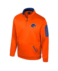Colosseum Men's Orange Boise State Broncos Mainframe Quarter-Zip Fleece Jacket