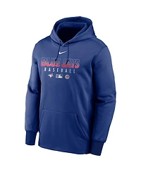 Nike Men's Royal Toronto Blue Jays Authentic Collection Therma Performance Pullover Hoodie