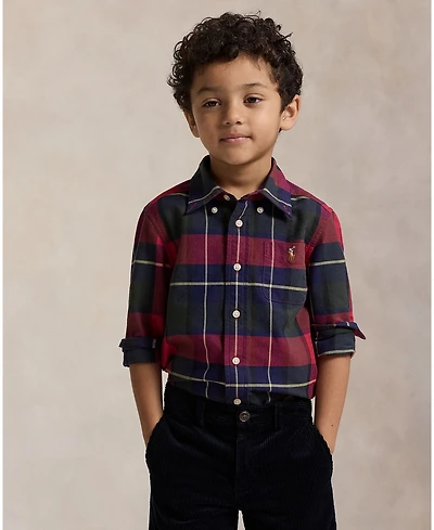 Polo Ralph Lauren Boys 2-7 Plaid Oxford Shirt