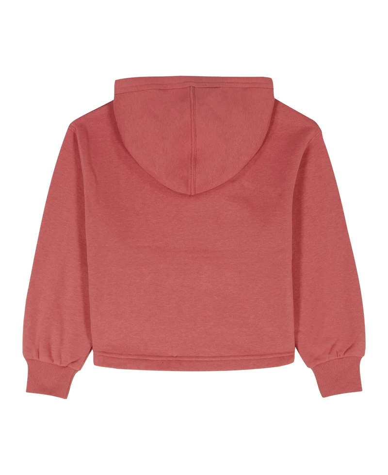 Calvin Klein Girls 7-16 Crossover Neck Cropped Pull-On Hoodie