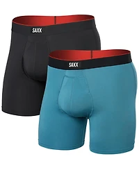 Saxx Men's Multi-Sport 2-Pack Solid Mesh Boxer Briefs