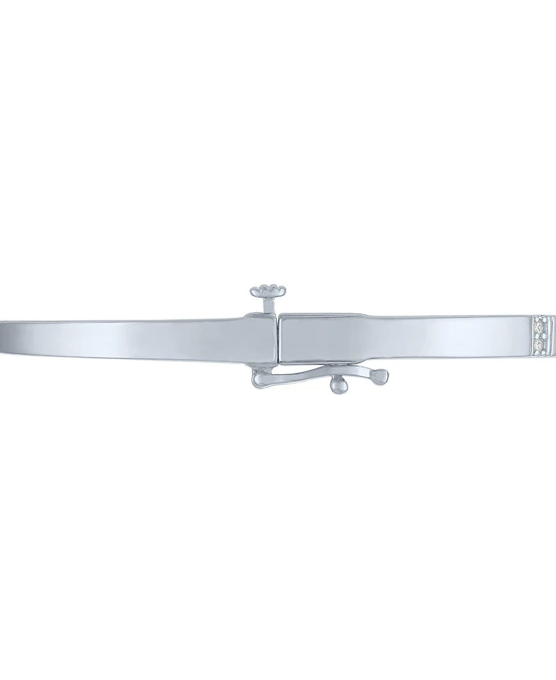 Macy's 2-Pc. Diamond Bangle Bracelet Set (1/5 ct. t.w.) in Sterling Silver