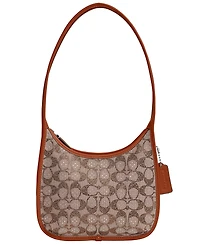 Coach Originals Crystal Signature Jacquard Curve Zip Handbag