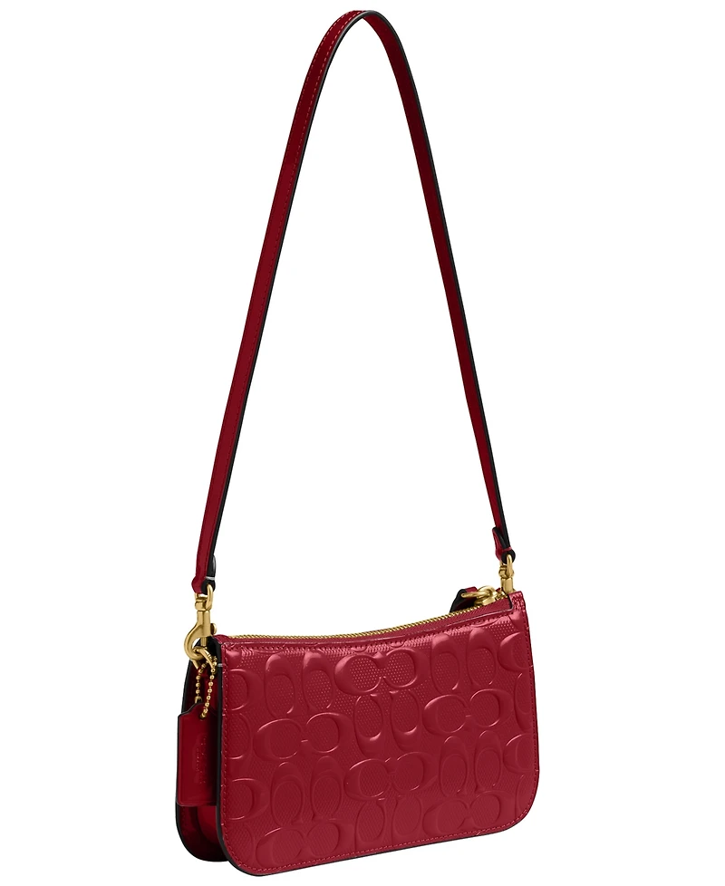 Coach Penn Signature Patent Leather Shoulder Bag