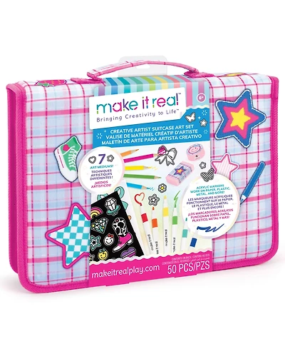 Make It Real Creative Artist Suitcase Art Set
