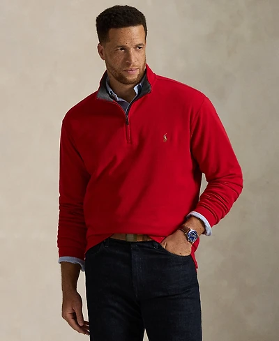 Polo Ralph Lauren Men's Big & Tall Estate-Rib Quarter-Zip Pullover Sweater