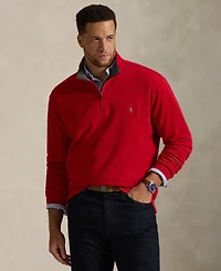 Polo Ralph Lauren Men's Big & Tall Estate-Rib Quarter-Zip Pullover Sweater