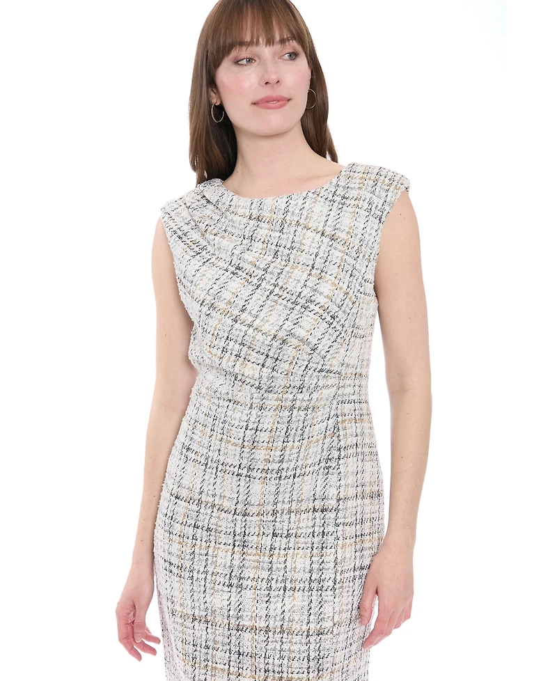 London Times Petite Sleeveless Midi Dress