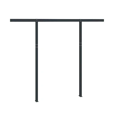 Awning Post Set Anthracite Iron 118.1x96.5 in