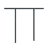 Awning Post Set Anthracite Iron 118.1x96.5 in