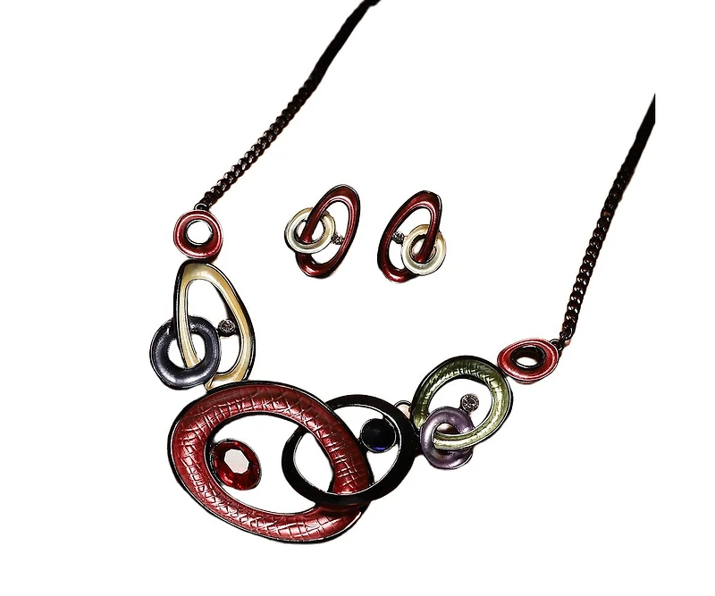 Sohi Textured Stone Jewellery Set
