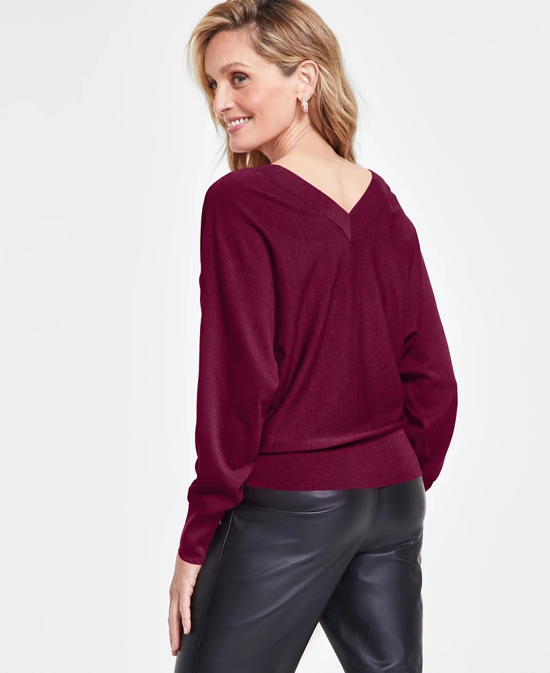 I.n.c. International Concepts Women's V-Neck Sweater, Created for Macy's