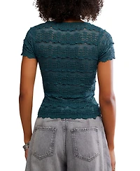 Free People Women's Angelina Lace T-Shirt