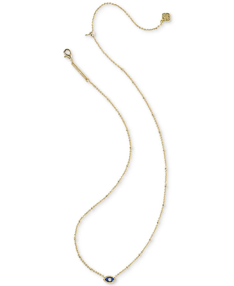 Kendra Scott Mini Eye Magnesite and Cubic Zirconia in 14K Gold Over Brass Necklace