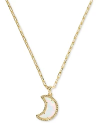 Kendra Scott Resin Moon Pendant in 14K Gold Over Brass Necklace