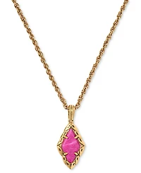Kendra Scott Adeline Short Pendant Gold-Tone Teardrop Necklace