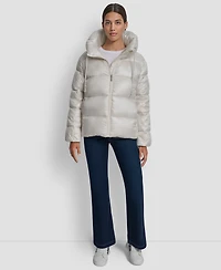 Dkny Jeans Women's Long Sleeve Quilted Puffer Jacket
