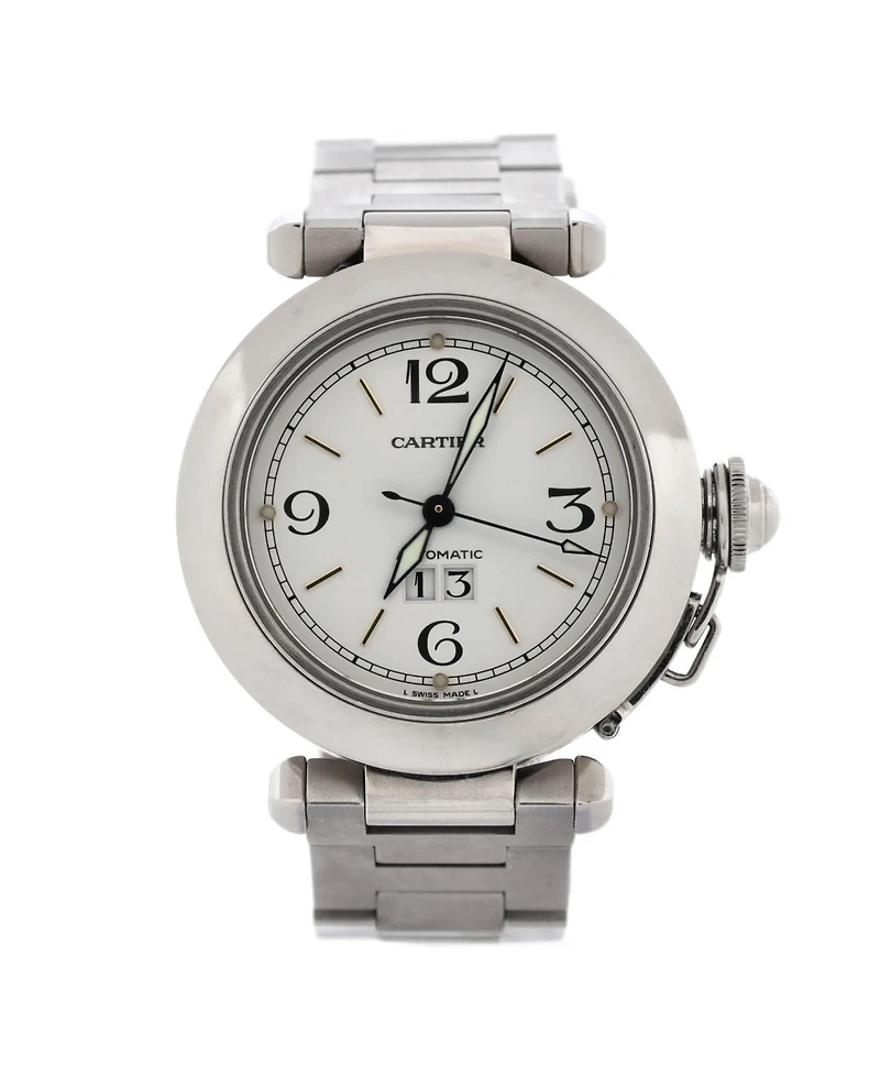 Pre-Owned Cartier Pasha C Big Date Automatic Watch in Stainless Steel 35mm