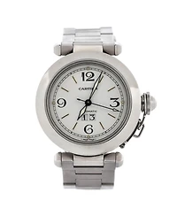 Pre-Owned Cartier Pasha C Big Date Automatic Watch in Stainless Steel 35mm