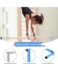 Adjustable Gymnastics Horizontal Bar for Kids-Blue