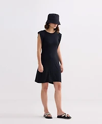 Reistor Women's Muscle Tee Short Dress in Black