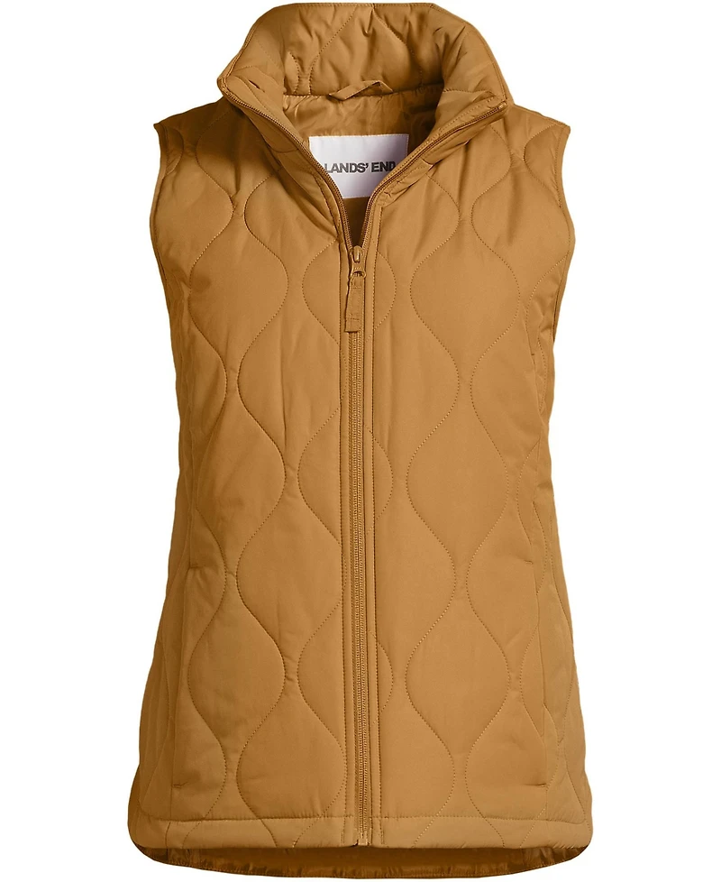 Lands' End Plus FeatherFree Onion Quilted Insulated Vest