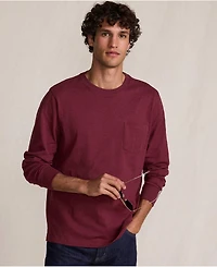 Lands' End Men's Super-t Long Sleeve T-Shirt with Pocket