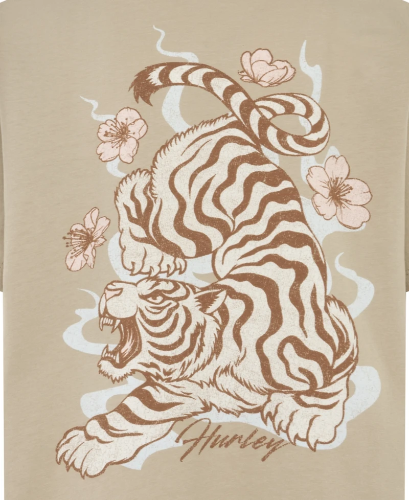 Hurley Girls 7-16 Oversized Tiger T-Shirt