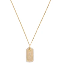 Coach Gold Plated Hangtag Pendant Necklace