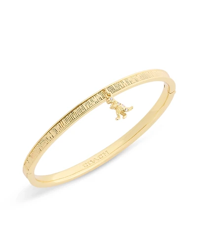 Coach Gold Plated Rexy Charm Bangle Bracelets