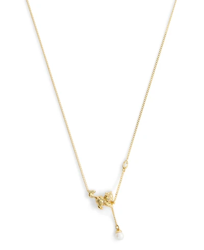 Coach Gold Plated Signature Cat Pendant Necklace