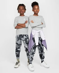 Nike Big Kids Sportswear Logo Embroidered Long-Sleeve T-Shirt