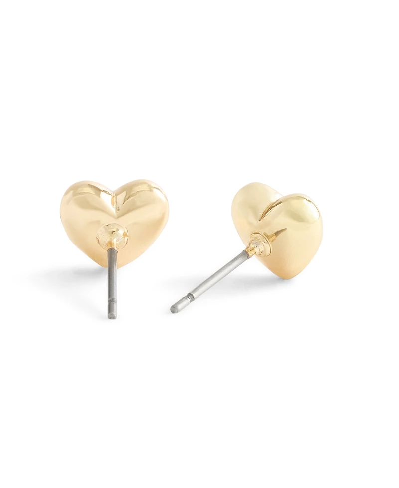 Coach Gold Plated Heart Stud Earrings